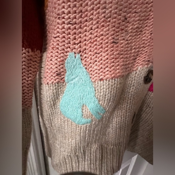 ‼️RARE‼️🎸Sundance🎸🔥NWT🔥Desert Evening Multicolor Button-Up Collared Cardigan - Picture 5 of 14